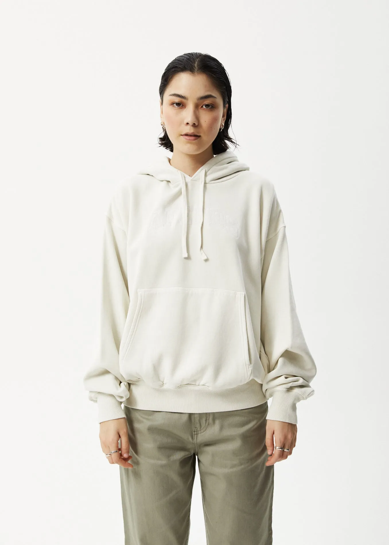 AFENDS Unlimited - Logo Hoodie - Worn White