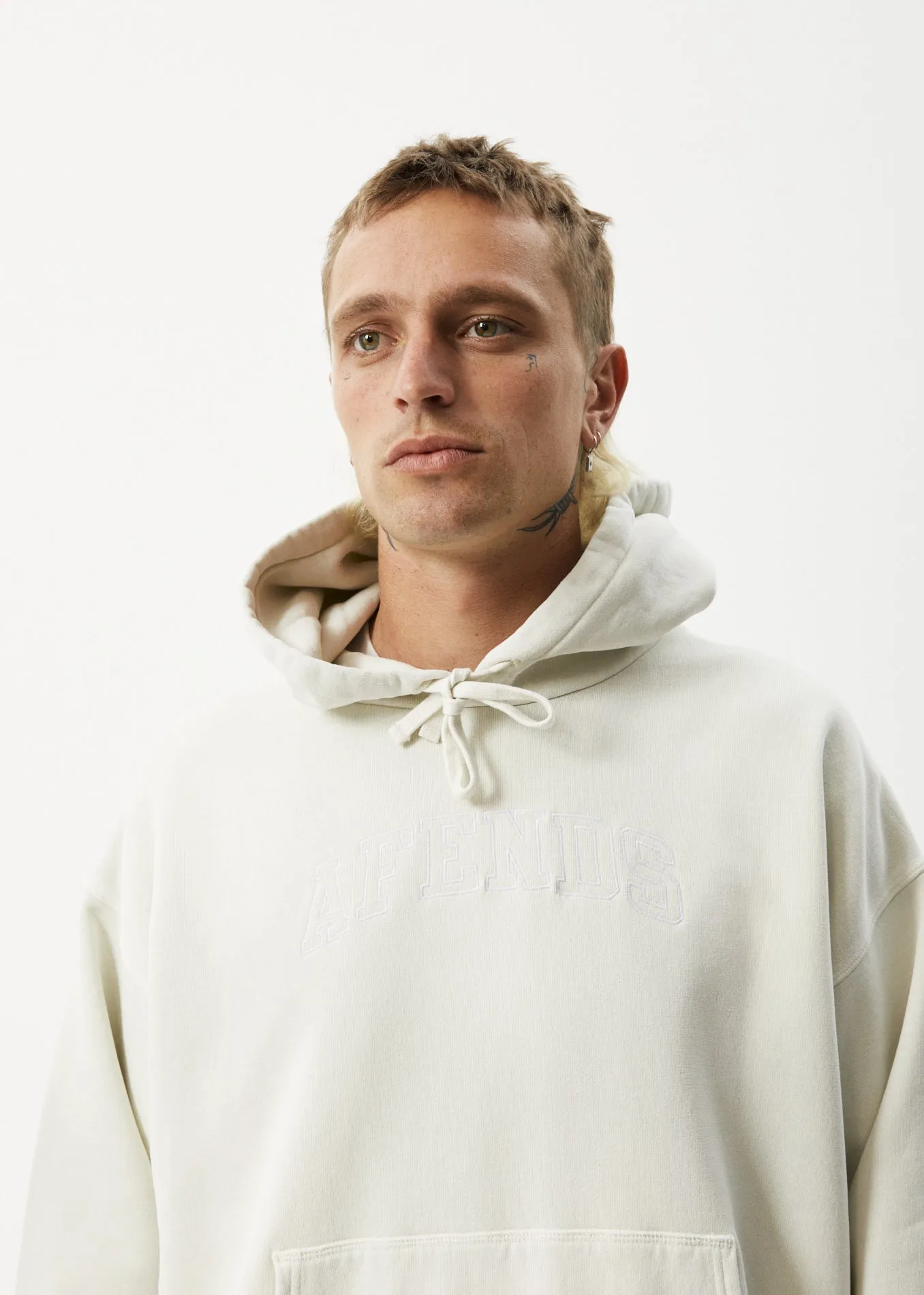 AFENDS Unlimited - Logo Hoodie - Worn White