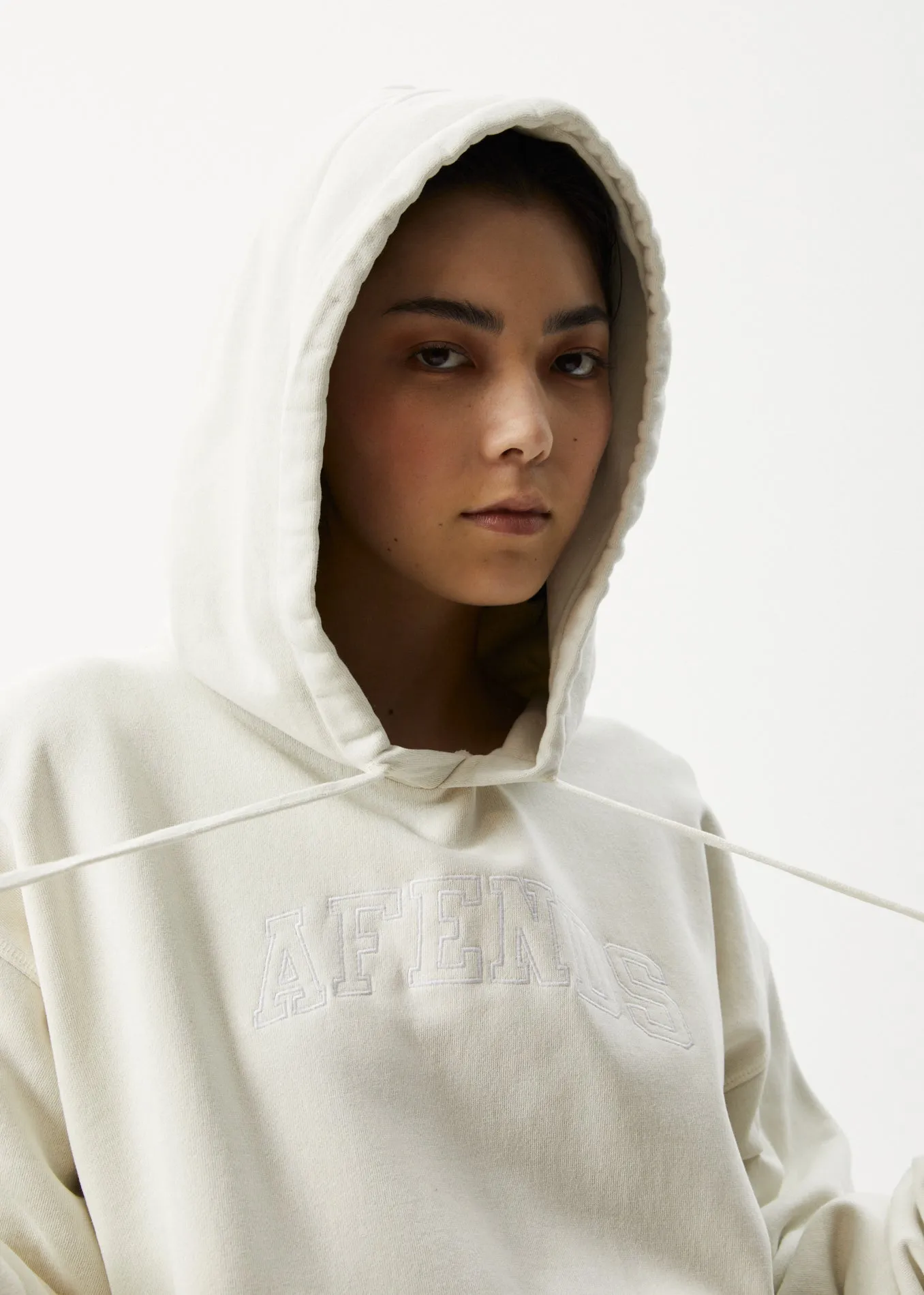 AFENDS Unlimited - Logo Hoodie - Worn White