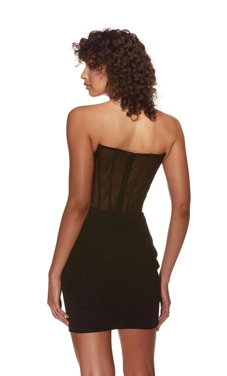 Alyce Paris Off Shoulder Corset Homecoming Dress 4819