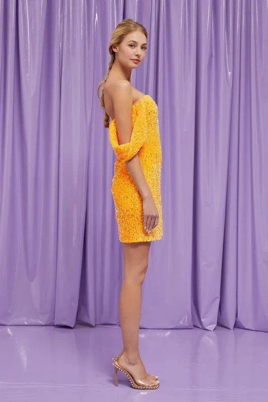 AMALIA SEQUIN MINI DRESS