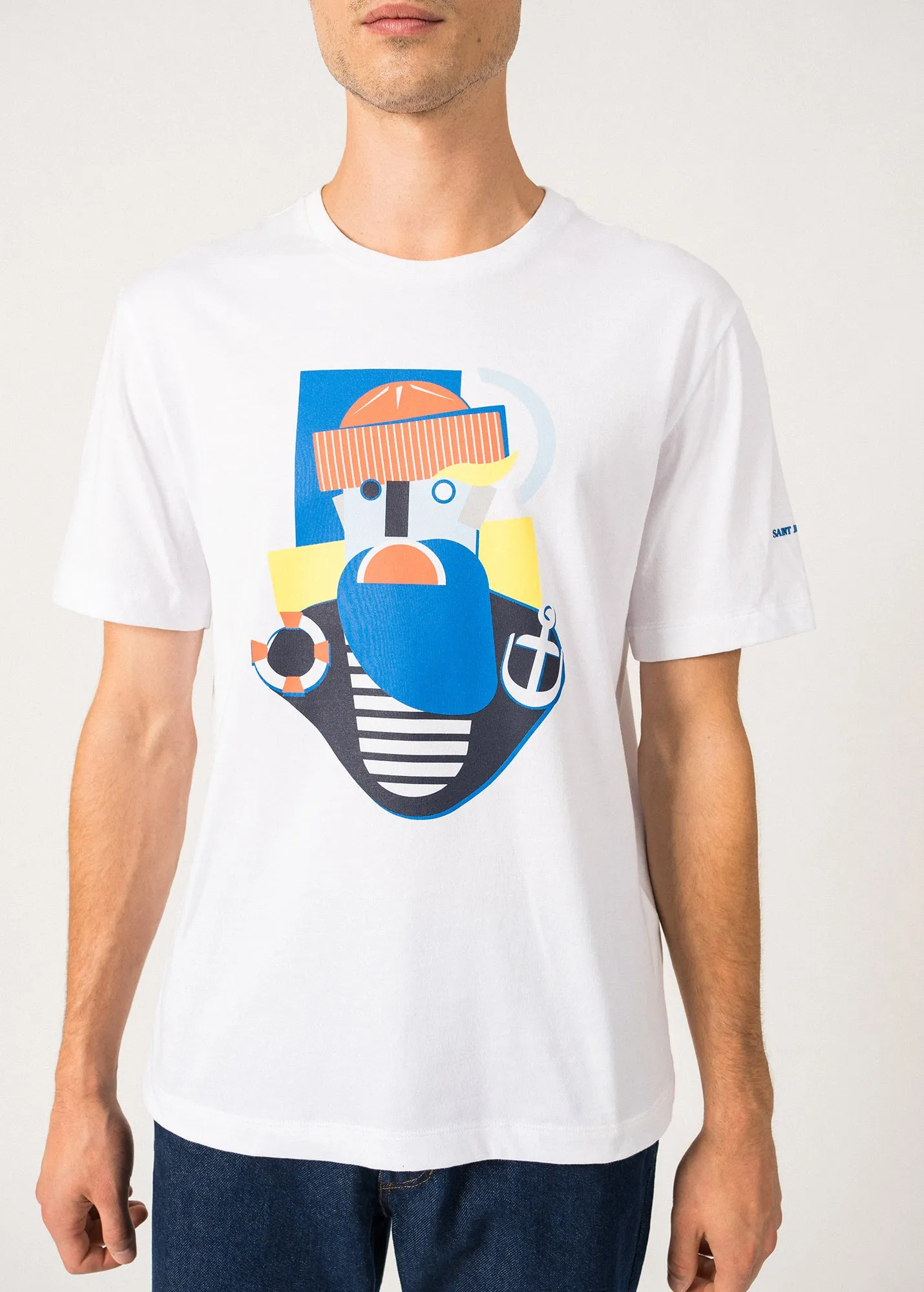 Ben Graphic T-Shirt – cotton (BLANC/MULTICO)
