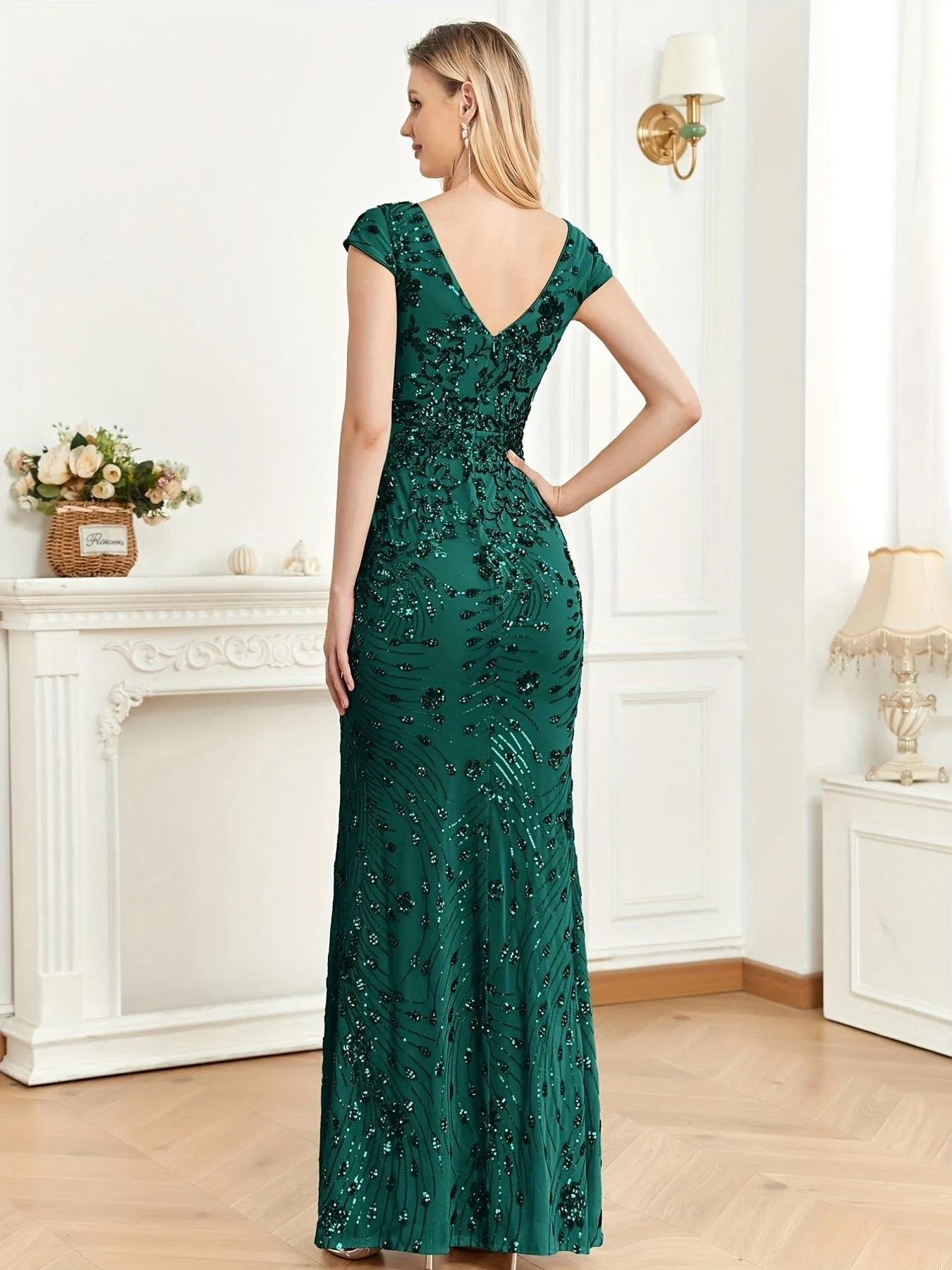 Bodycon Sequin Evening Dress