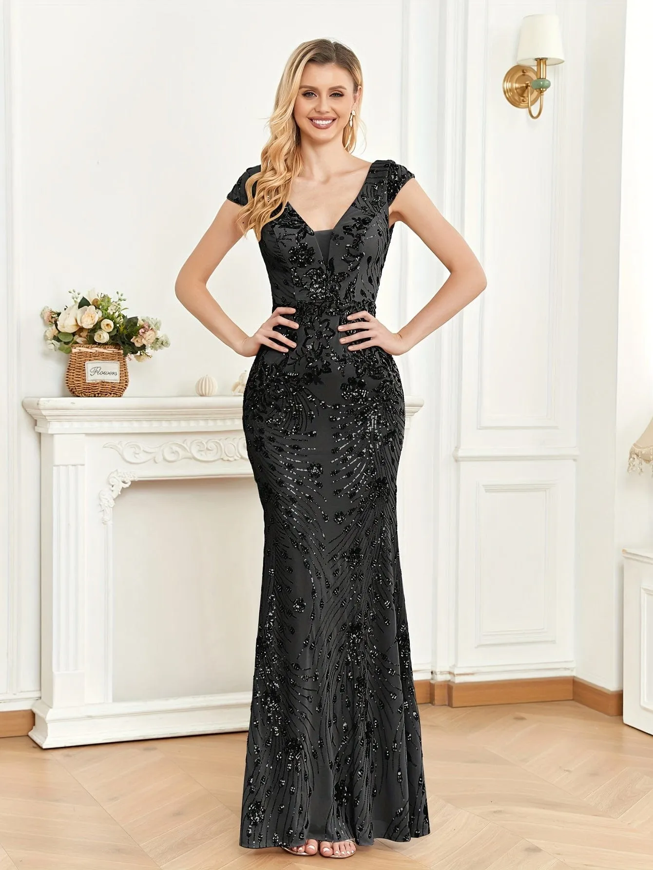 Bodycon Sequin Evening Dress