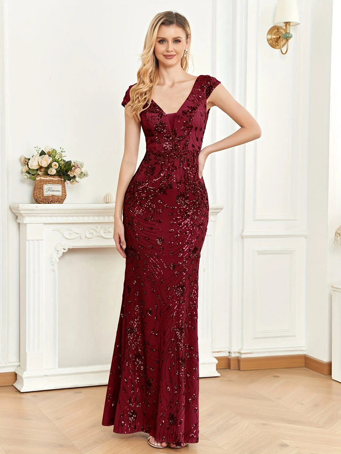 Bodycon Sequin Evening Dress