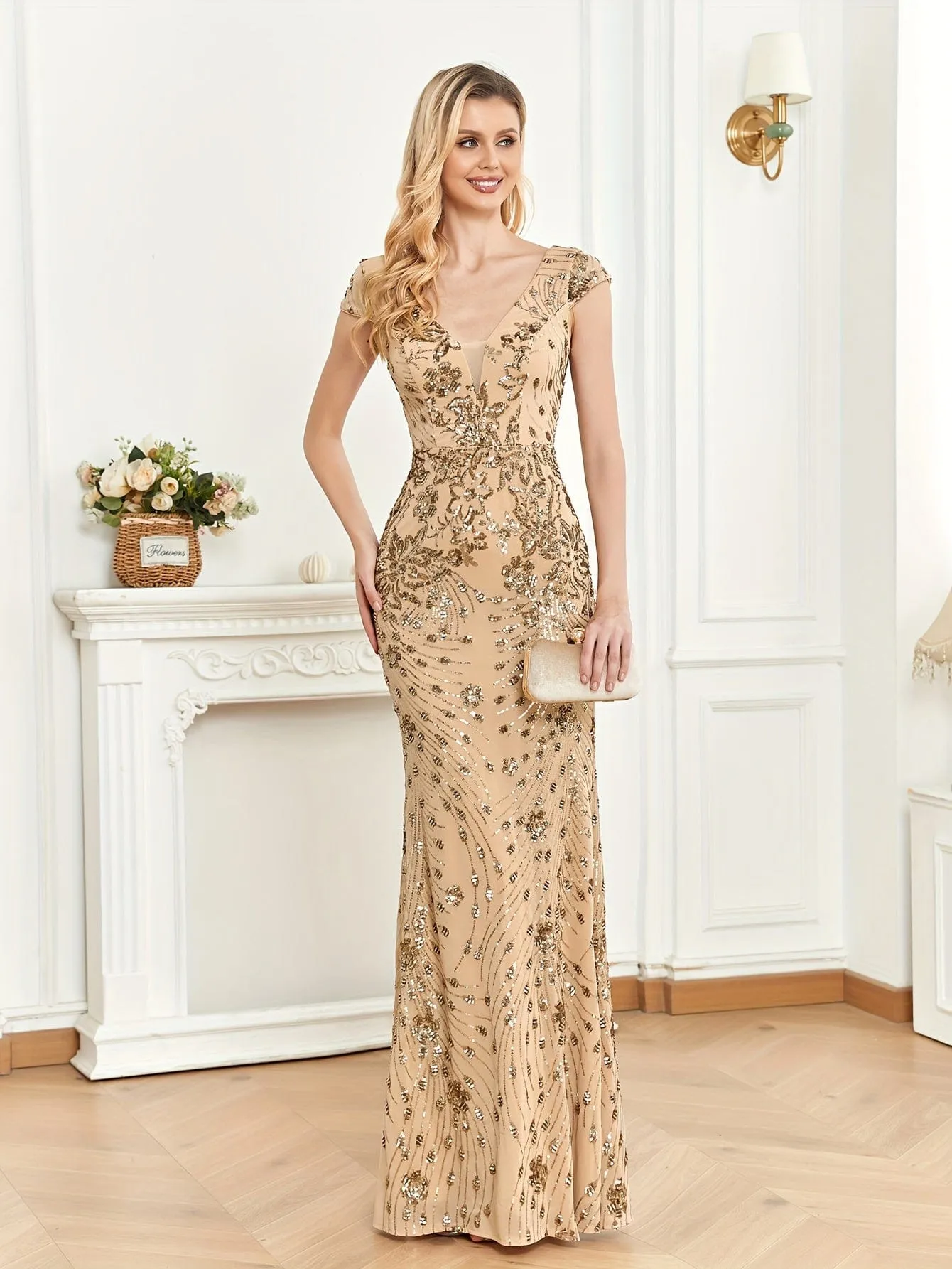Bodycon Sequin Evening Dress