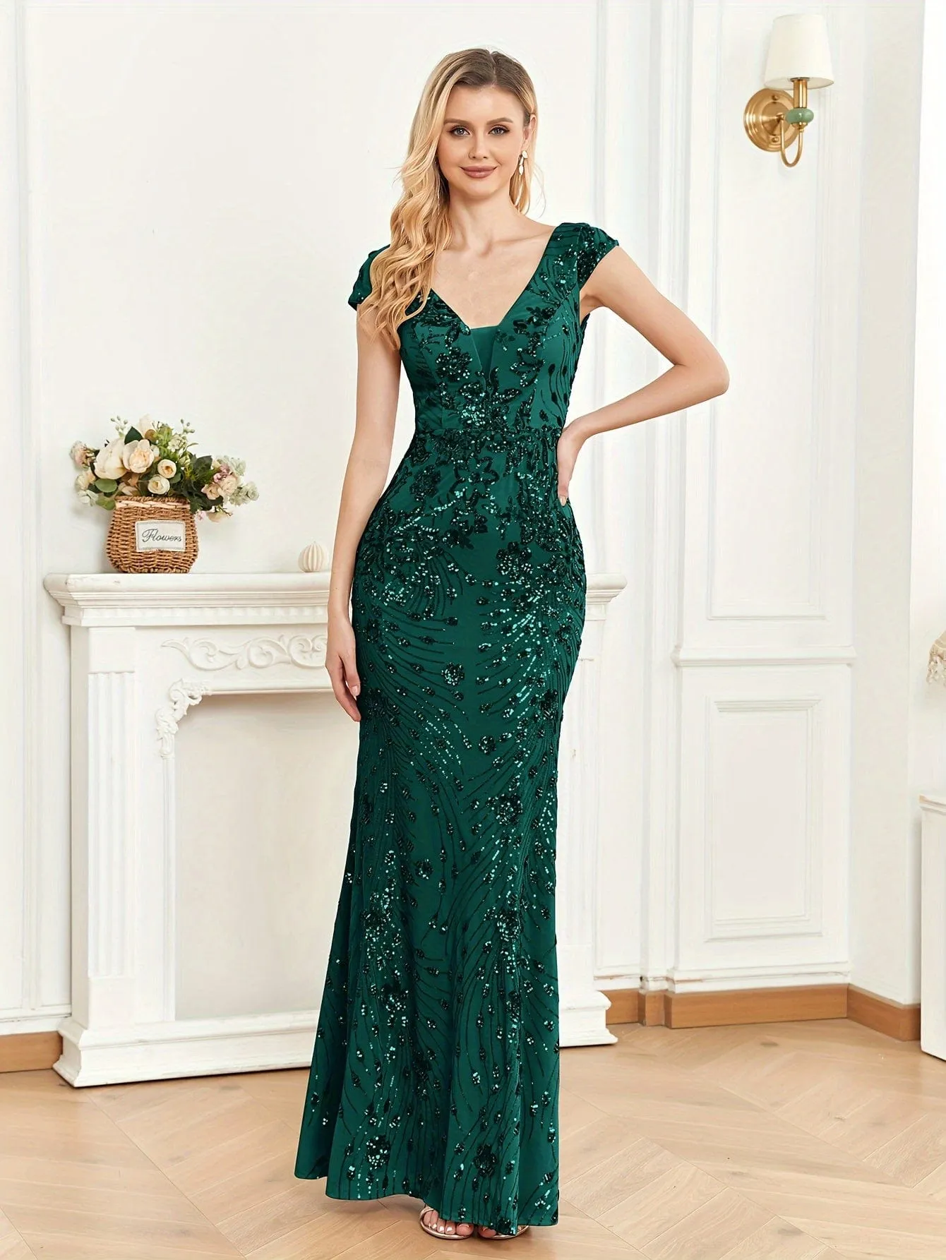 Bodycon Sequin Evening Dress
