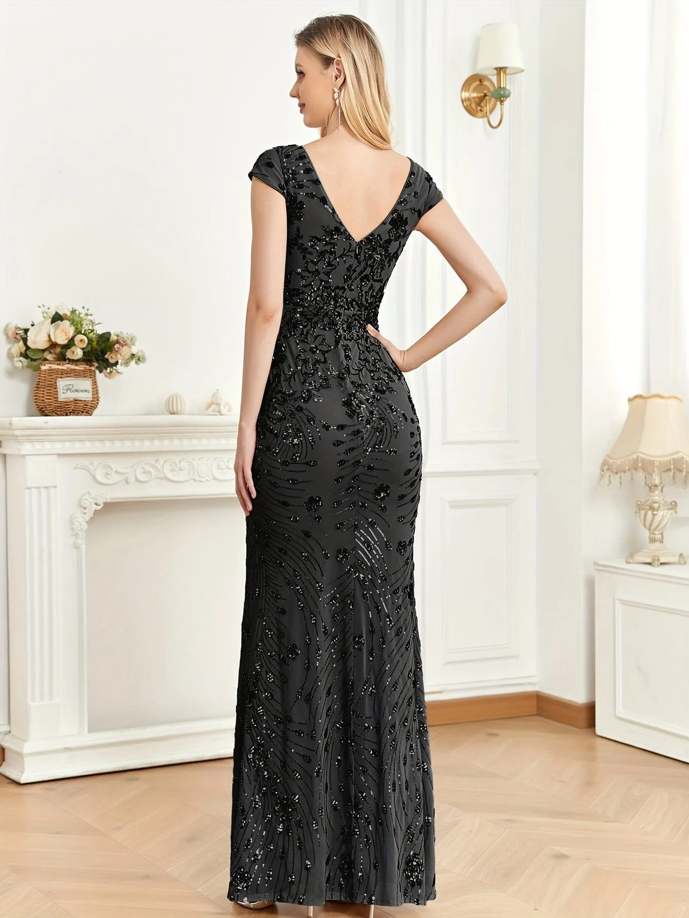 Bodycon Sequin Evening Dress