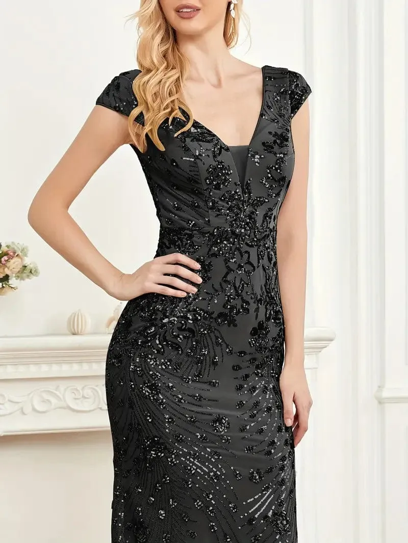 Bodycon Sequin Evening Dress