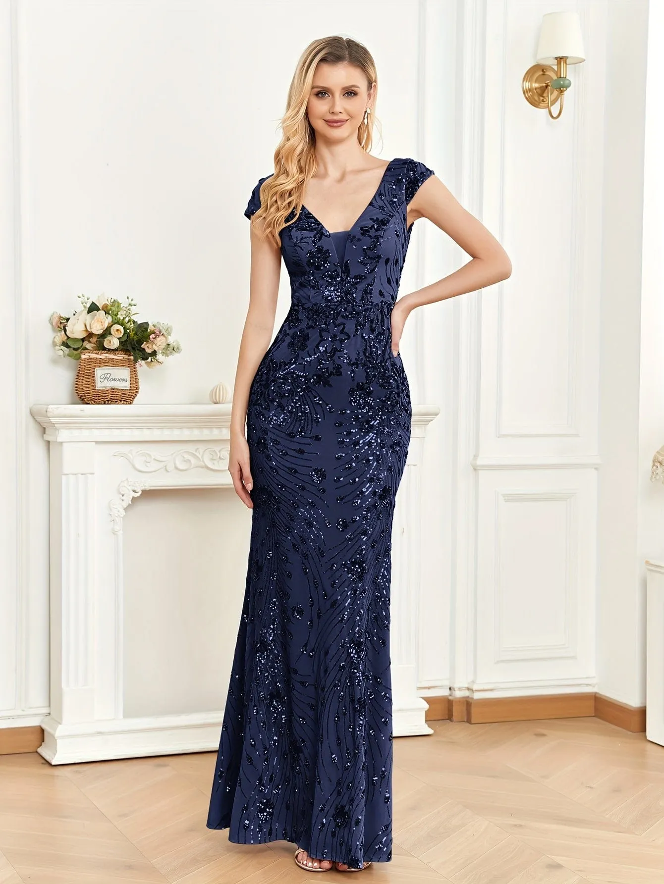 Bodycon Sequin Evening Dress