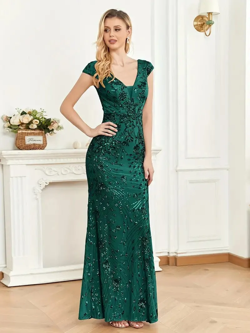Bodycon Sequin Evening Dress