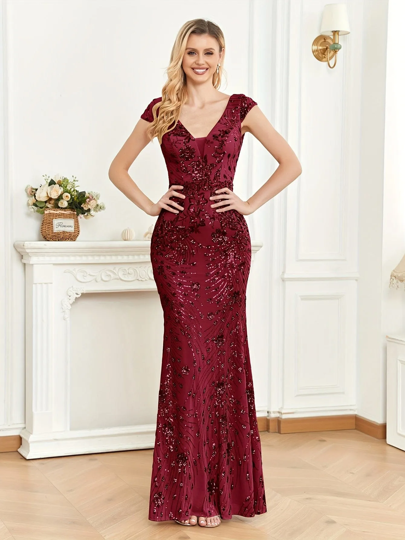 Bodycon Sequin Evening Dress