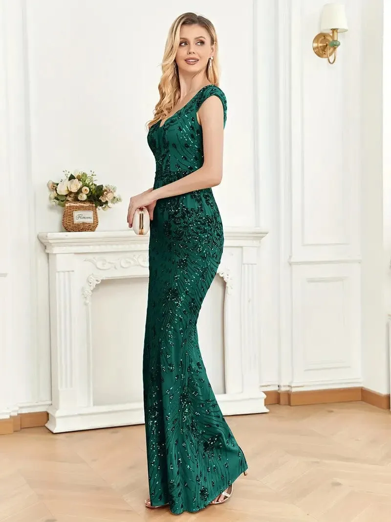 Bodycon Sequin Evening Dress