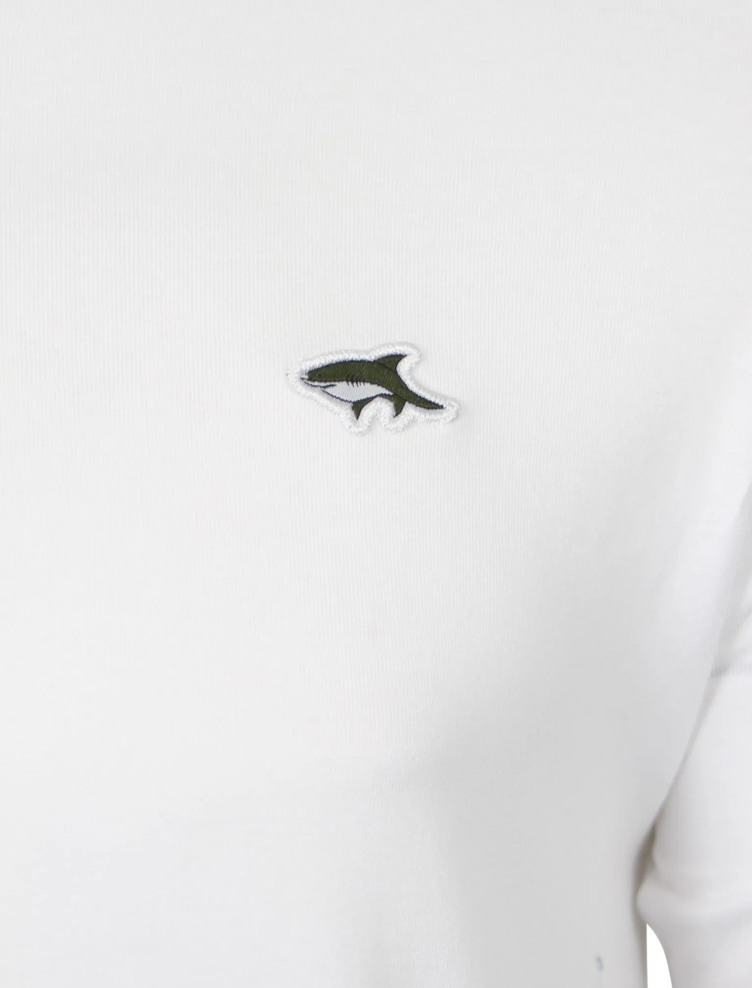 Briset Basic V-neck Tee in White - Le Shark