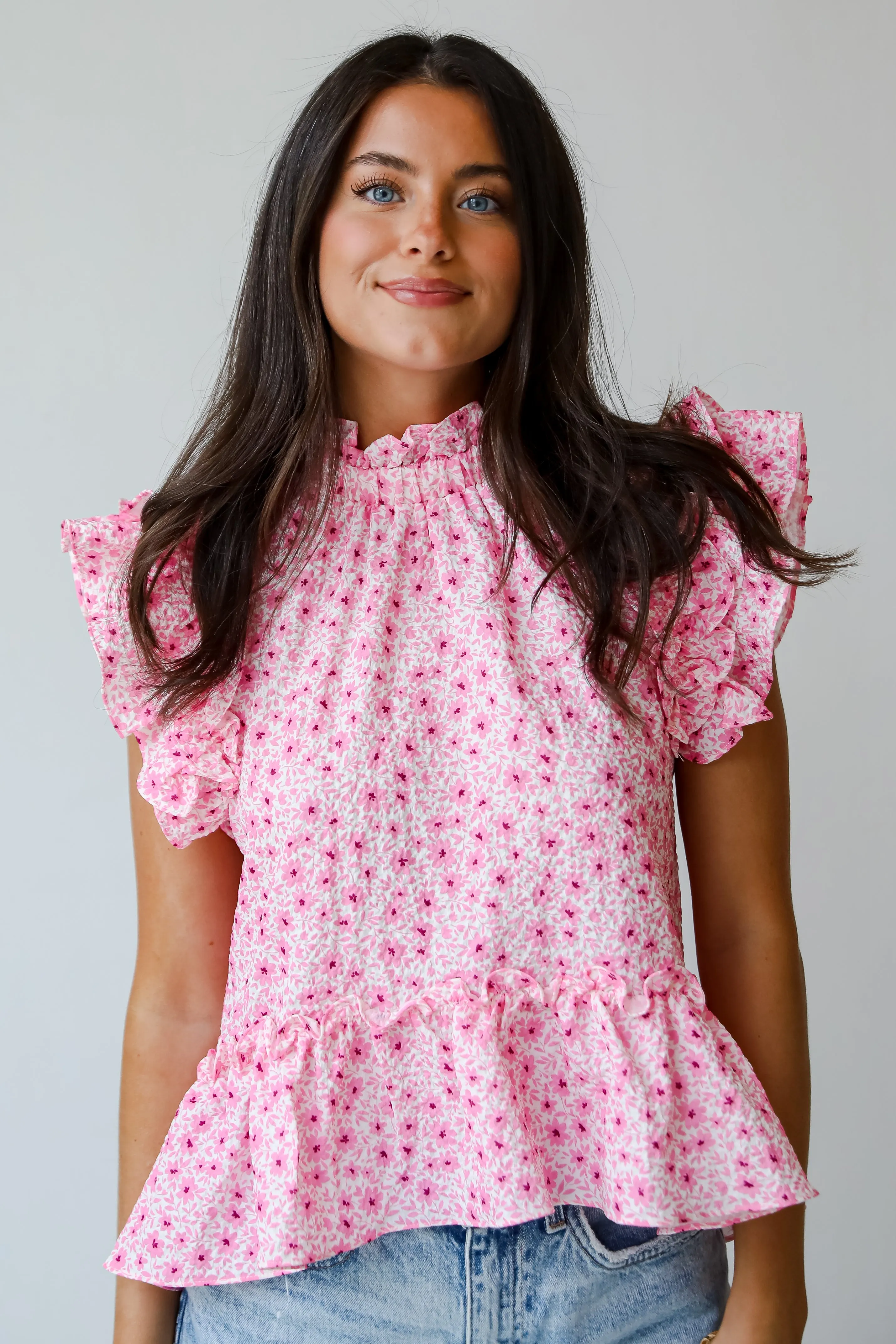 FINAL SALE - Sweetest Choice Pink Floral Blouse