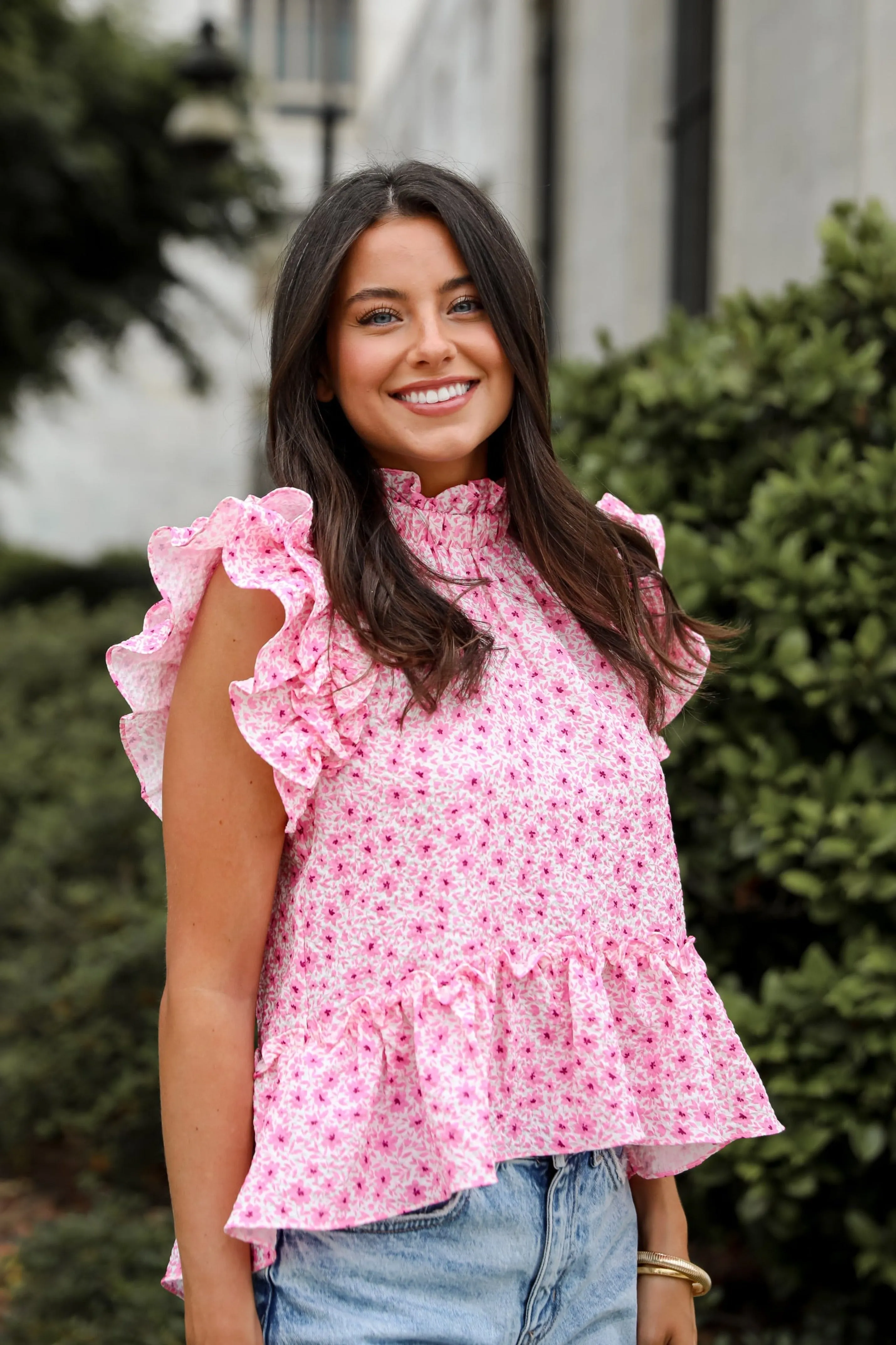 FINAL SALE - Sweetest Choice Pink Floral Blouse