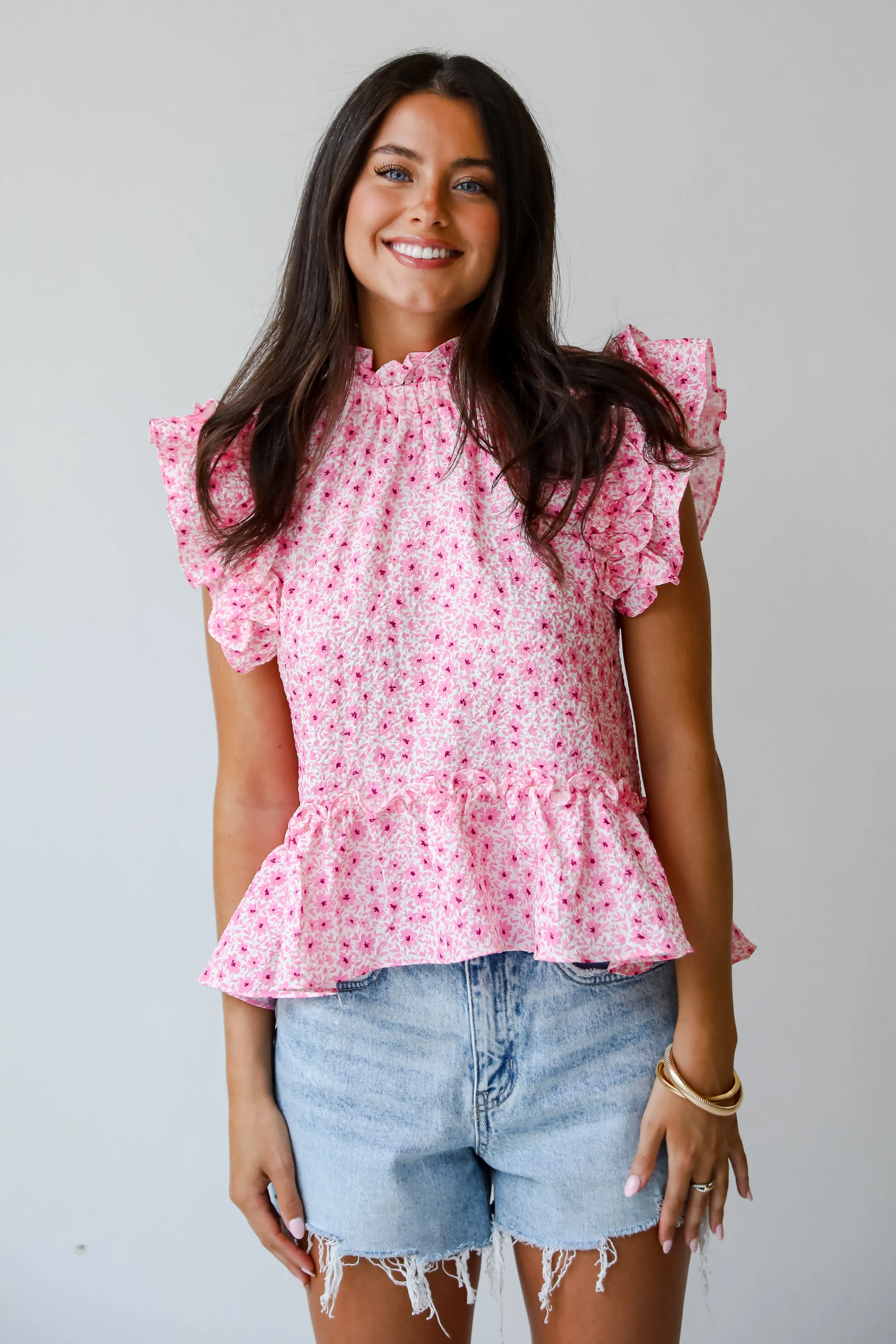 FINAL SALE - Sweetest Choice Pink Floral Blouse