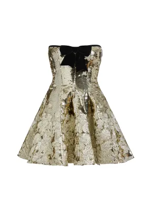 Fiora Floral Sequin Mini Dress