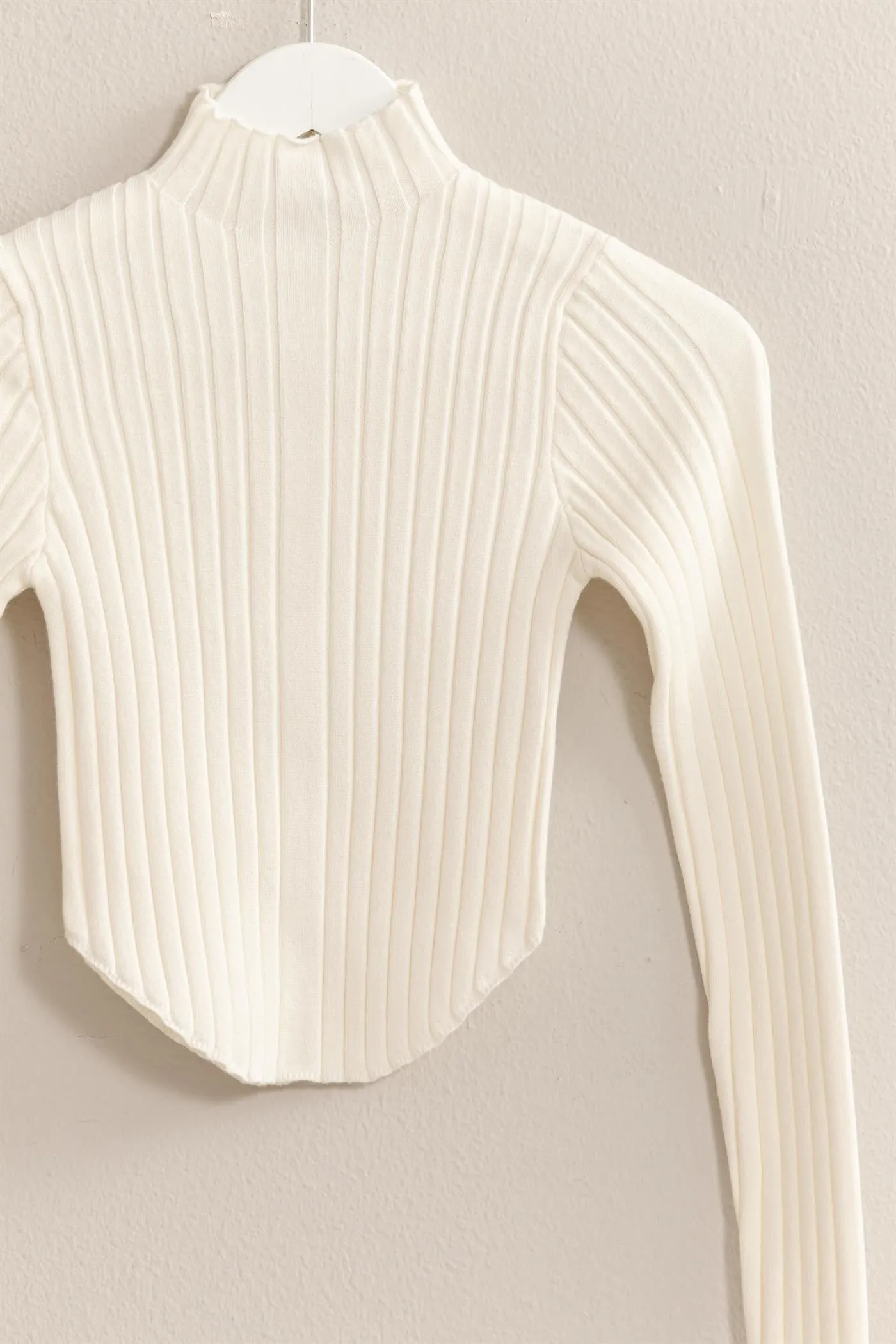 High Neck Ribbed Sweater