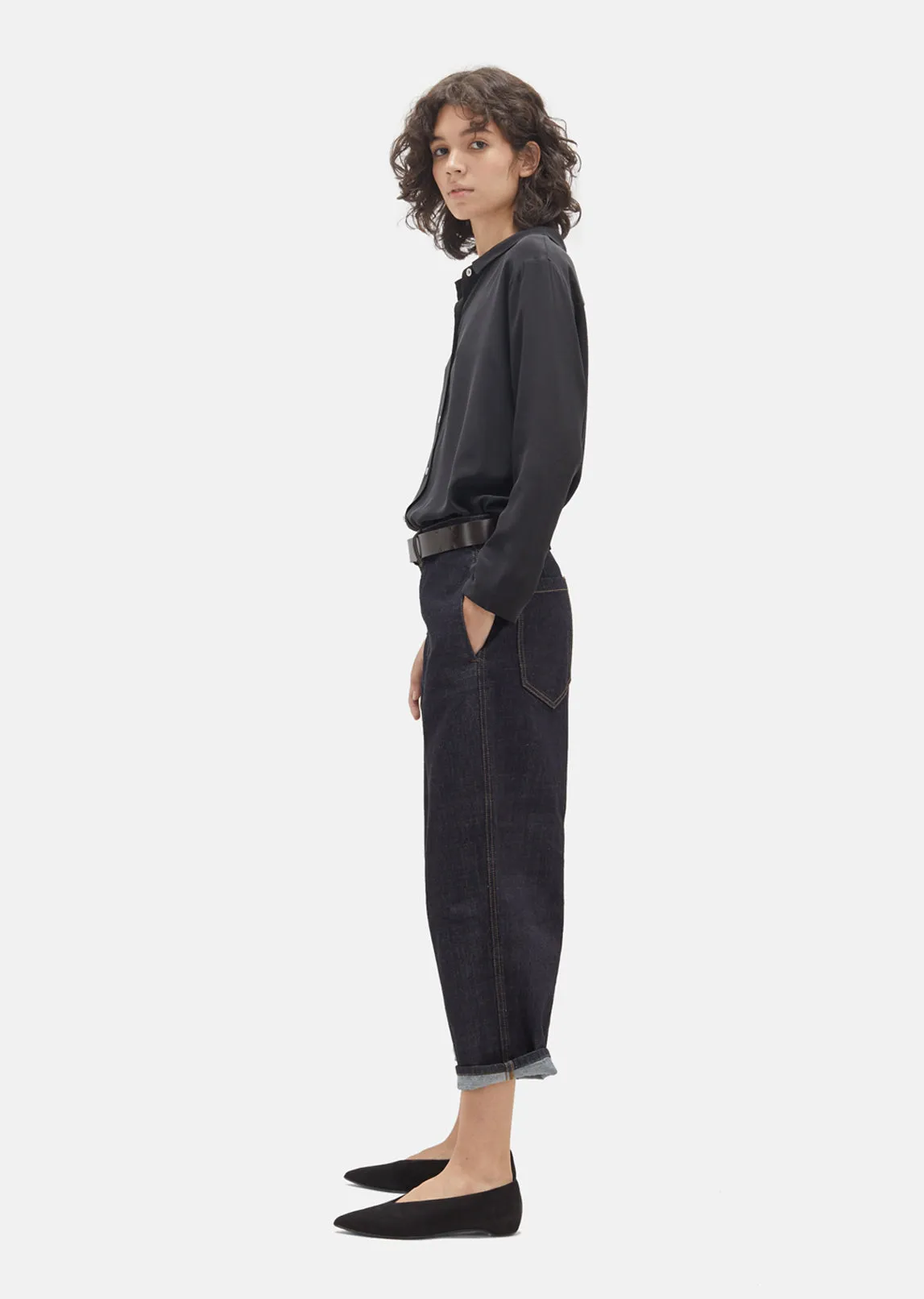 Indigo Wide-Leg Trouser