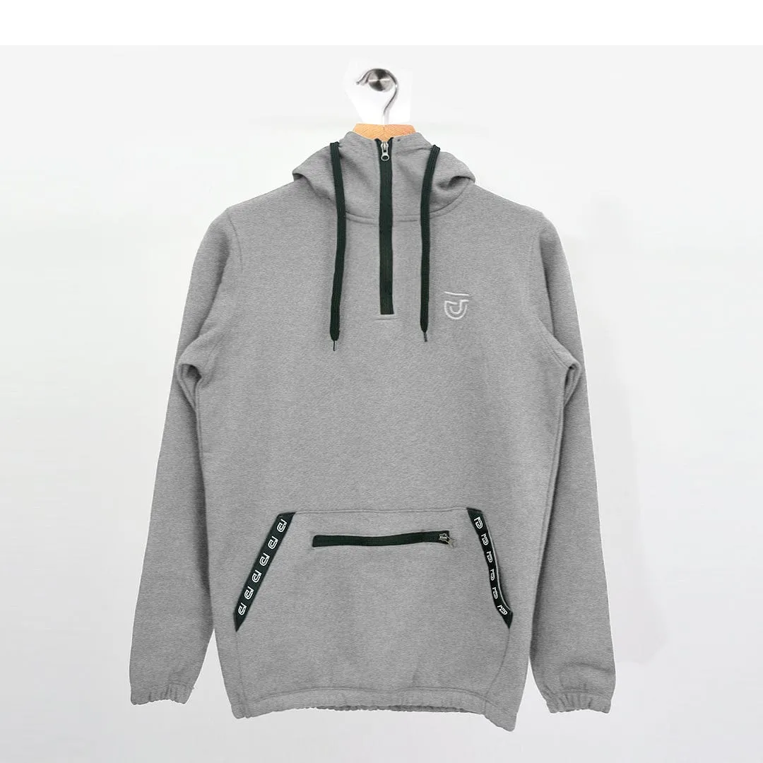 Jupiter High Zip Neck Unisex Hoodie