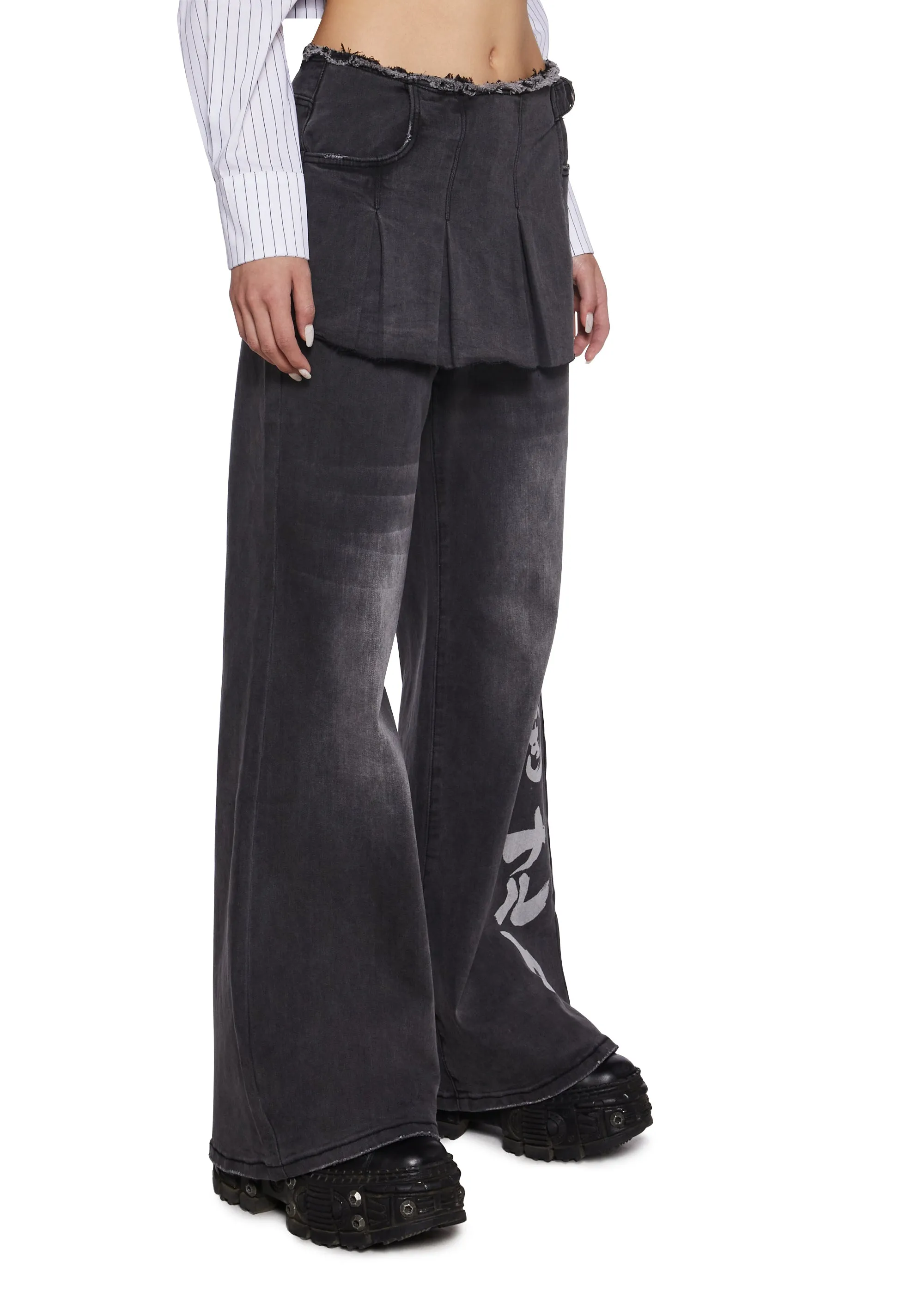 Ninja Academy Elite Wide Leg Pants With Skirt
