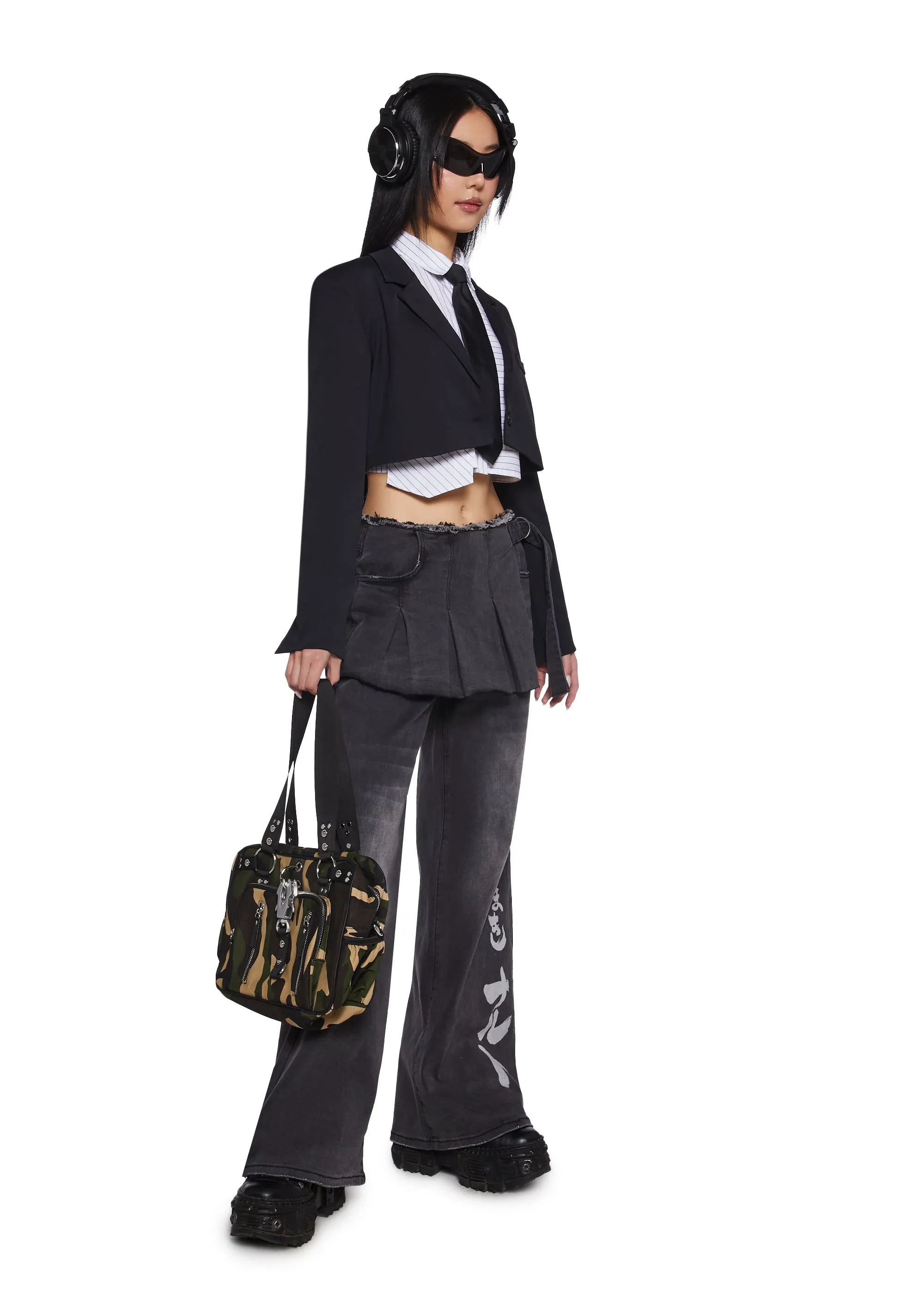 Ninja Academy Elite Wide Leg Pants With Skirt