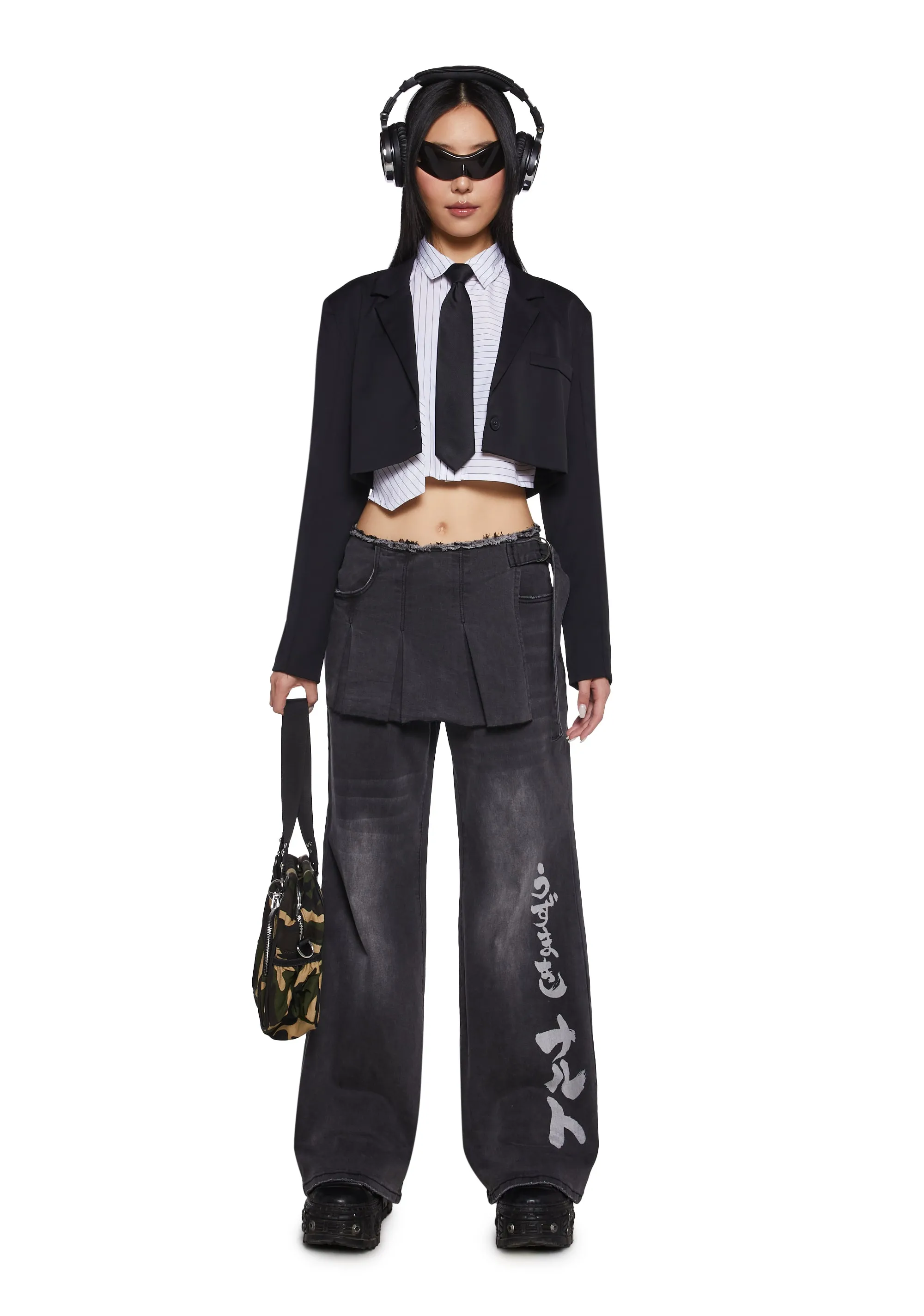 Ninja Academy Elite Wide Leg Pants With Skirt