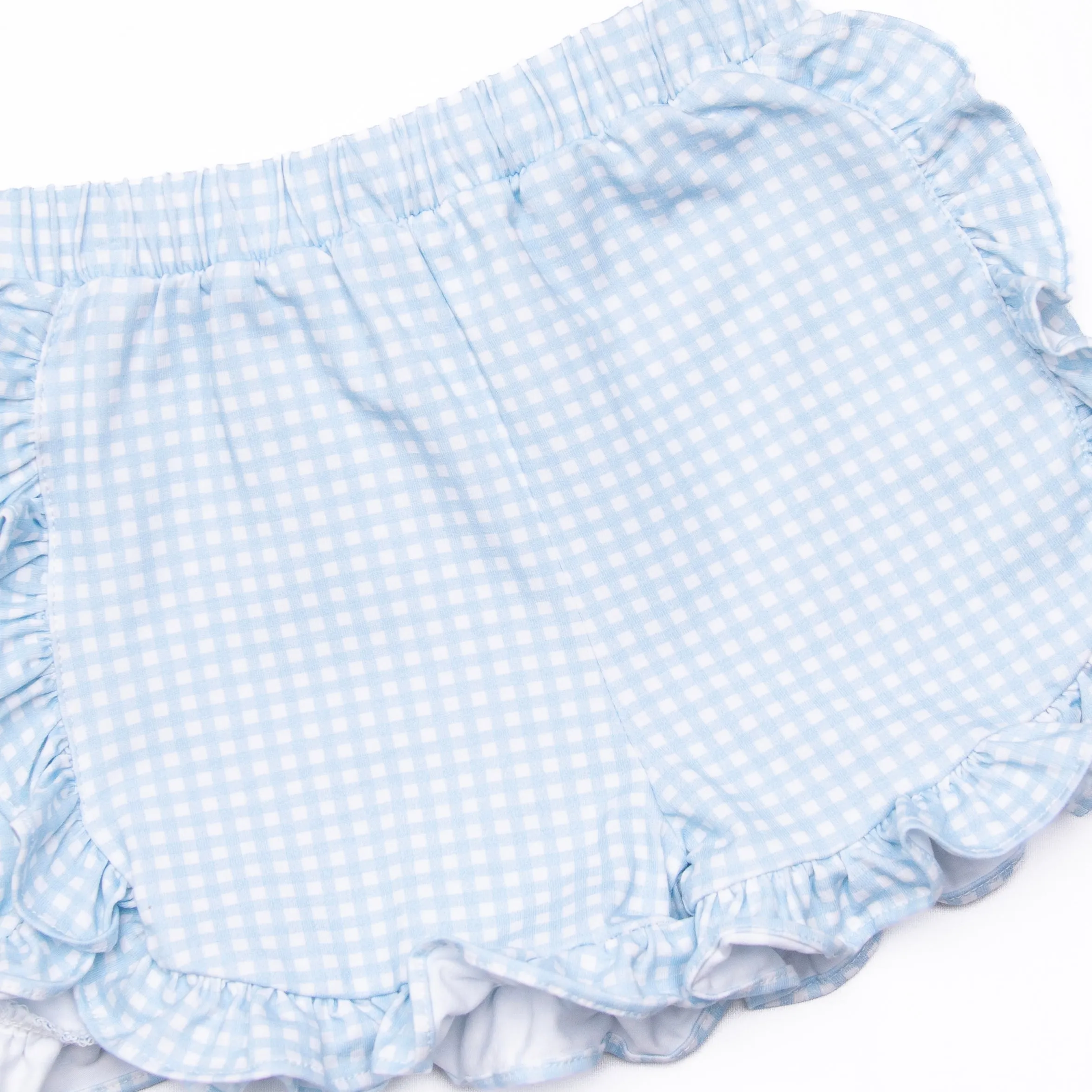 Penelope Petals Ruffle Short Set, Blue