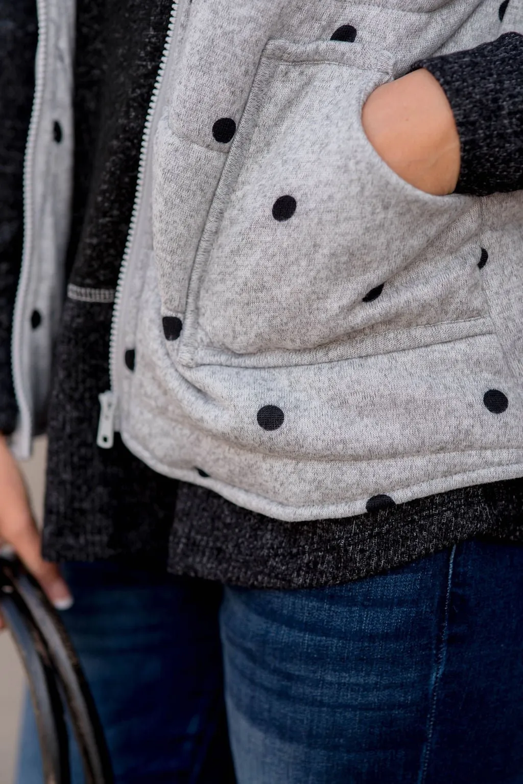 Polka Dot Puffer Vest