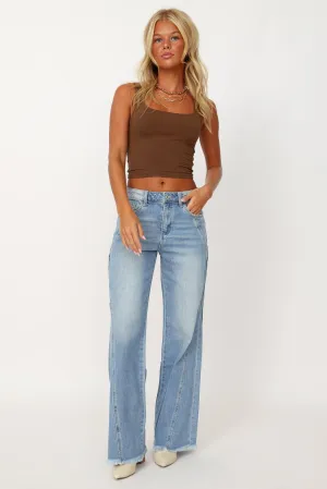 Rivers High Rise Wide Leg A-Line Jeans