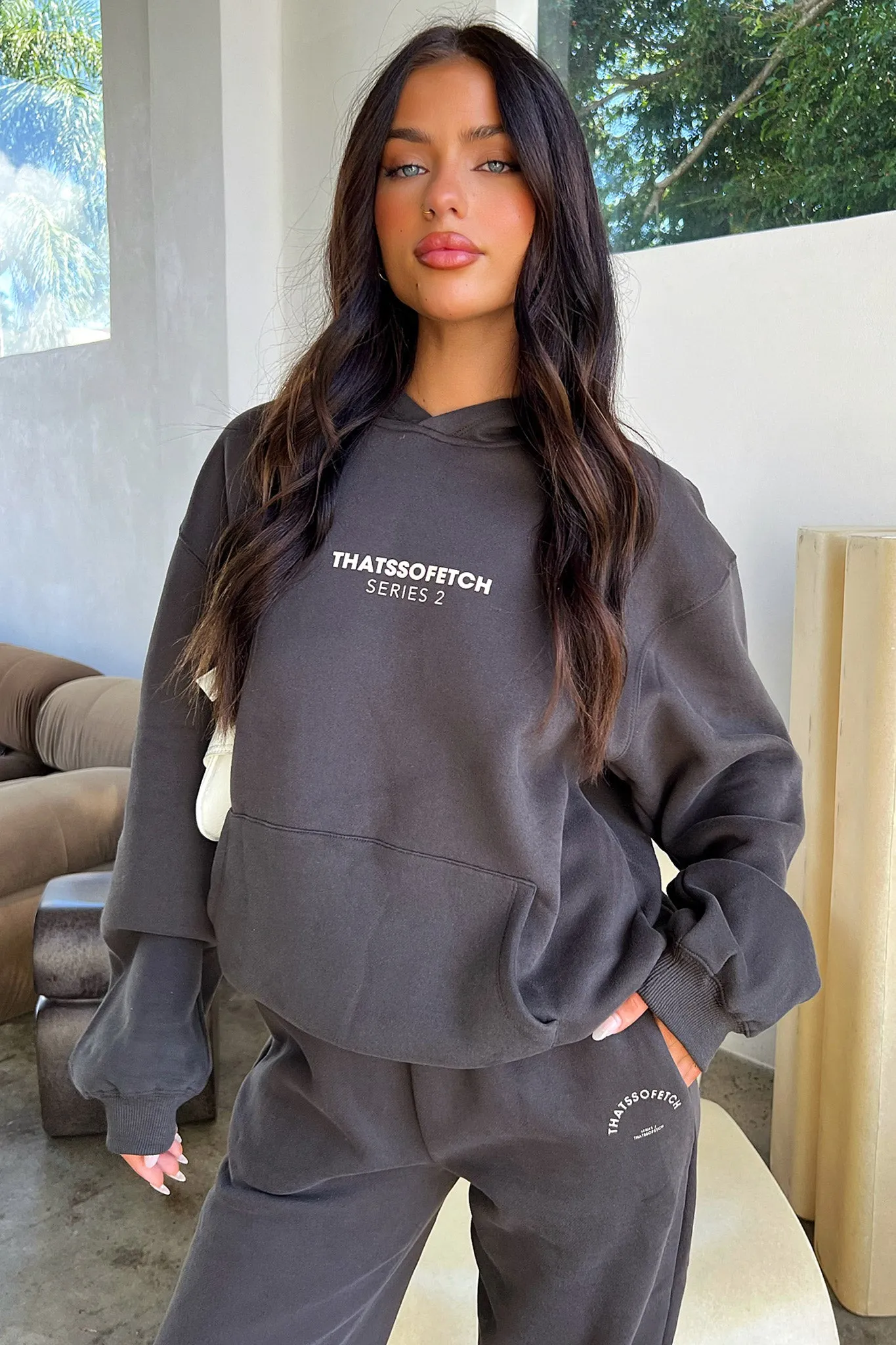 Series 2 Hoodie - Charcoal / Beige