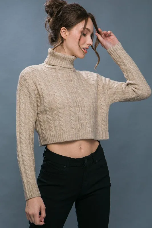 Soft High Neck Knit Sweater