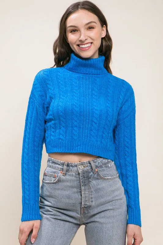 Soft High Neck Knit Sweater
