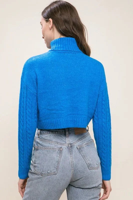 Soft High Neck Knit Sweater
