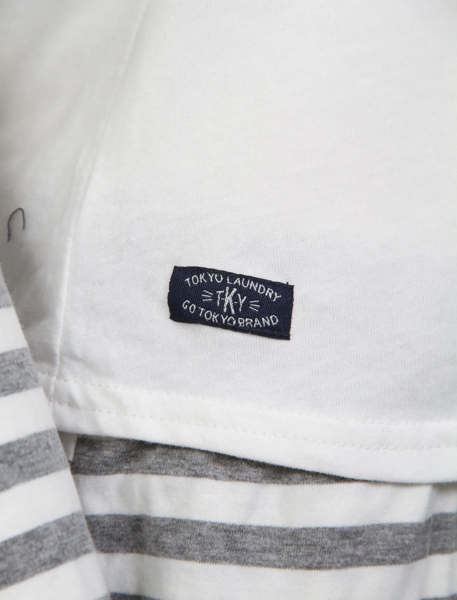 Theresa Striped 2pcs Lounge Set in Mid Grey Marl - Tokyo Laundry